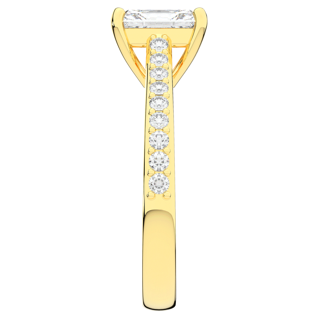 1.25CT.TW RADIANT LAB DIAMOND SOLITAIRE ENGAGEMENT RING - Nazarelle