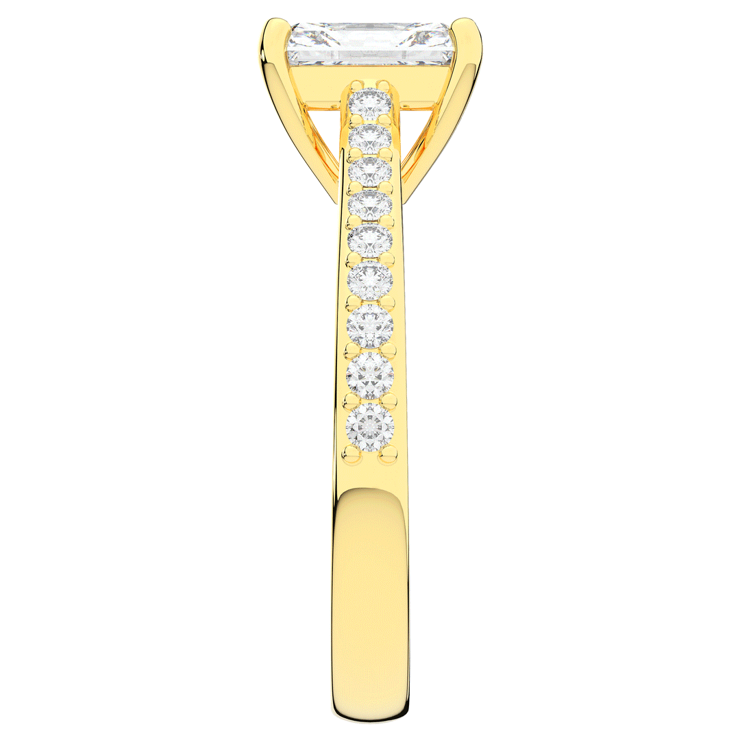 1.25CT.TW RADIANT LAB DIAMOND SOLITAIRE ENGAGEMENT RING - Nazarelle