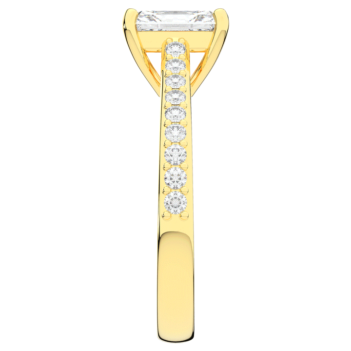 1.25CT.TW RADIANT LAB DIAMOND SOLITAIRE ENGAGEMENT RING - Nazarelle