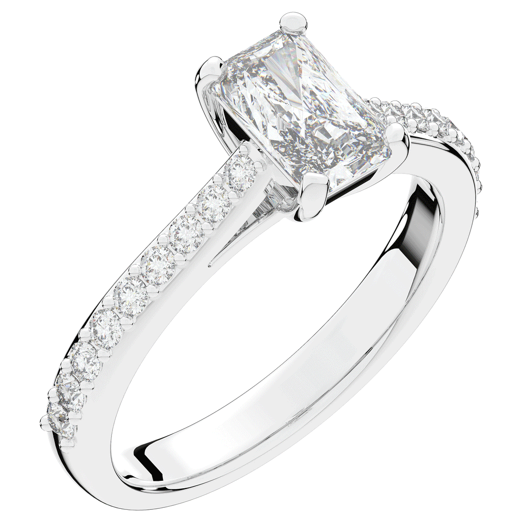 1.25CT.TW RADIANT LAB DIAMOND SOLITAIRE ENGAGEMENT RING - Nazarelle