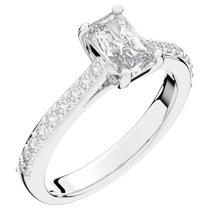 1.25CT.TW RADIANT LAB DIAMOND SOLITAIRE ENGAGEMENT RING - Nazarelle