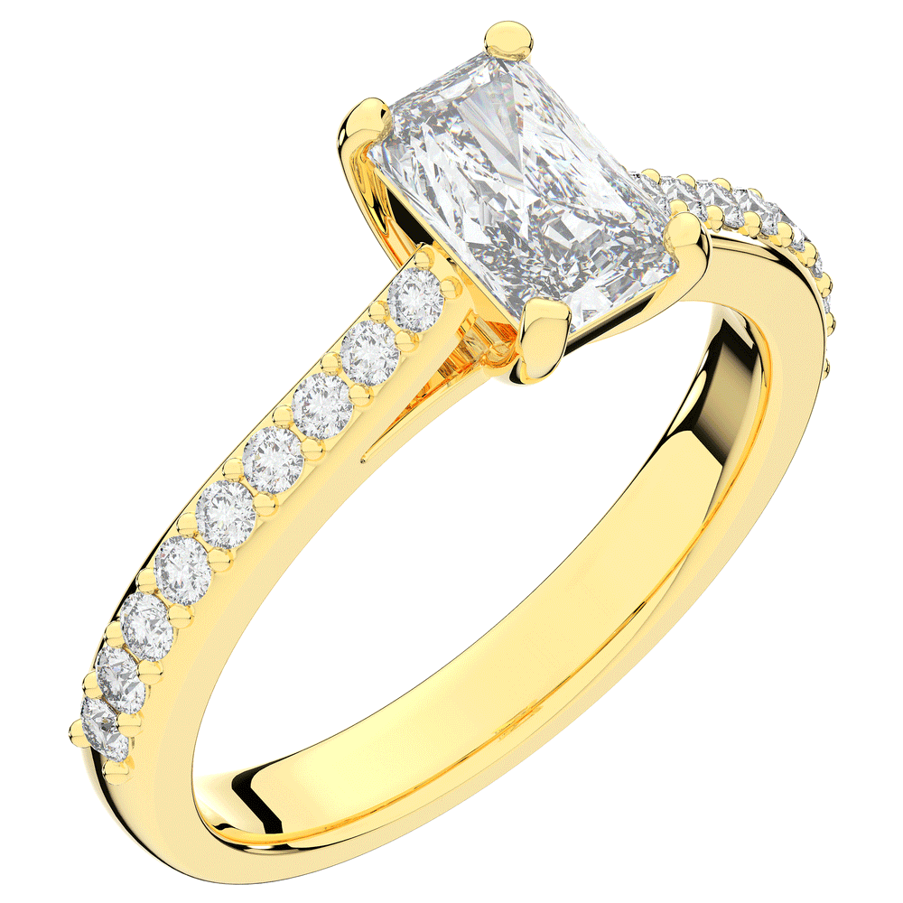 1.25CT.TW RADIANT LAB DIAMOND SOLITAIRE ENGAGEMENT RING - Nazarelle