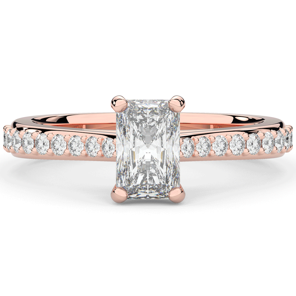 1.25CT.TW RADIANT LAB DIAMOND SOLITAIRE ENGAGEMENT RING - Nazarelle