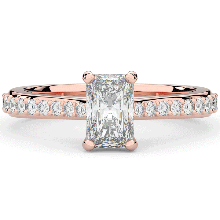 1.25CT.TW RADIANT LAB DIAMOND SOLITAIRE ENGAGEMENT RING - Nazarelle