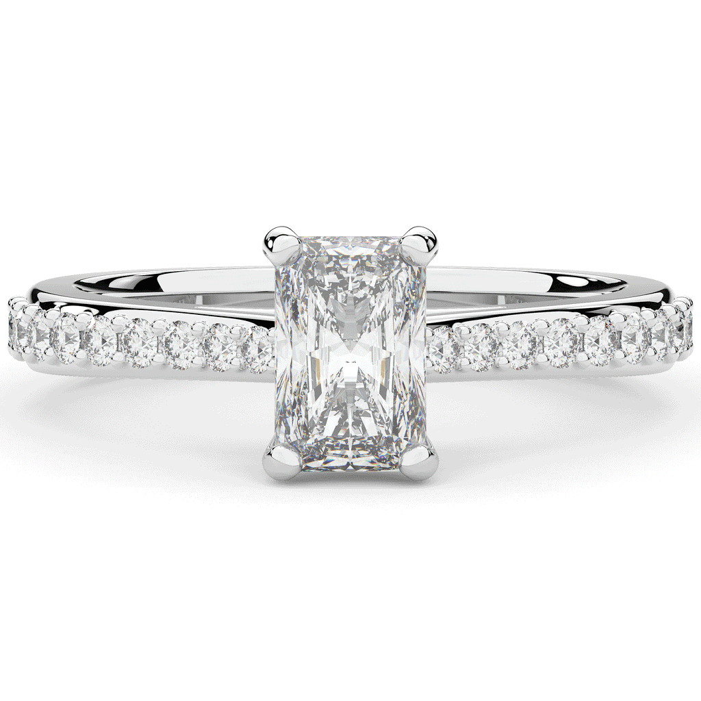 1.25CT.TW RADIANT LAB DIAMOND SOLITAIRE ENGAGEMENT RING - Nazarelle