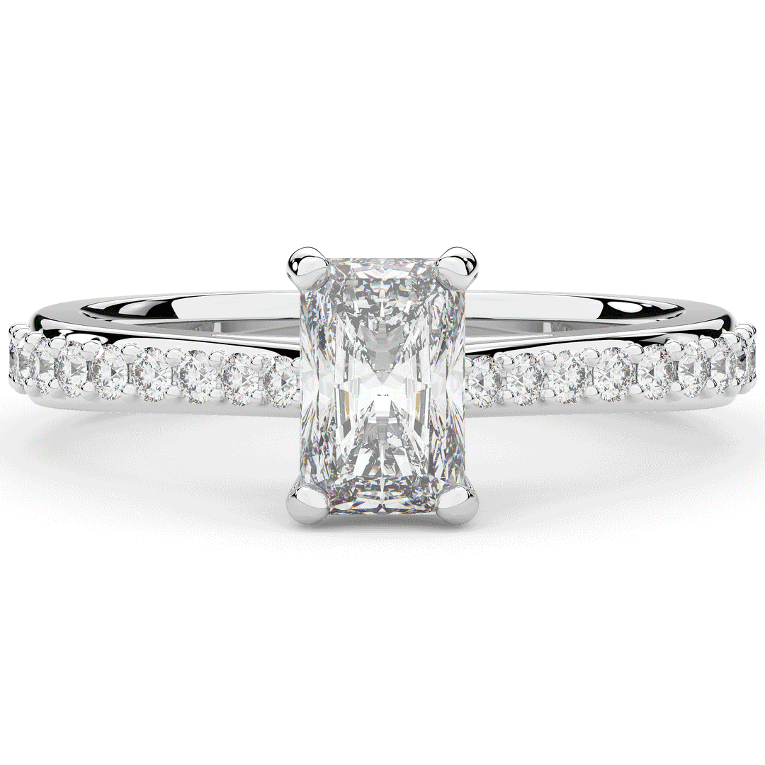 1.25CT.TW RADIANT LAB DIAMOND SOLITAIRE ENGAGEMENT RING - Nazarelle