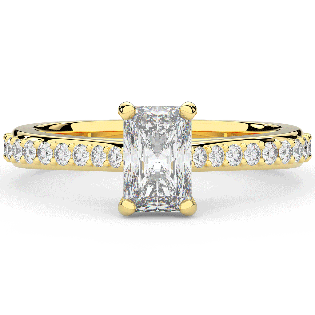 1.25CT.TW RADIANT LAB DIAMOND SOLITAIRE ENGAGEMENT RING - Nazarelle