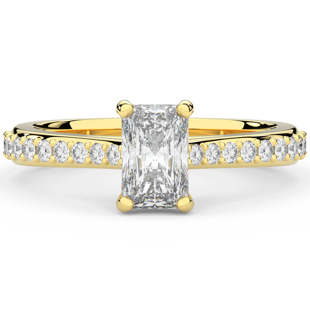 1.25CT.TW RADIANT LAB DIAMOND SOLITAIRE ENGAGEMENT RING - Nazarelle