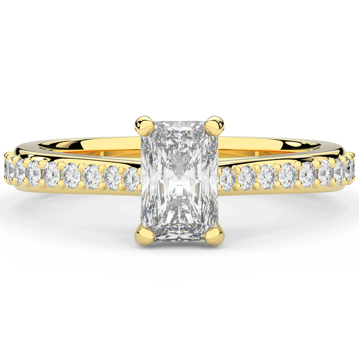 1.25CT.TW RADIANT LAB DIAMOND SOLITAIRE ENGAGEMENT RING - Nazarelle