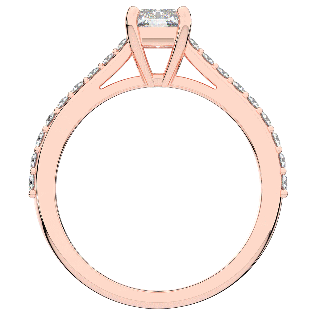 1.25CT.TW RADIANT LAB DIAMOND SOLITAIRE ENGAGEMENT RING - Nazarelle