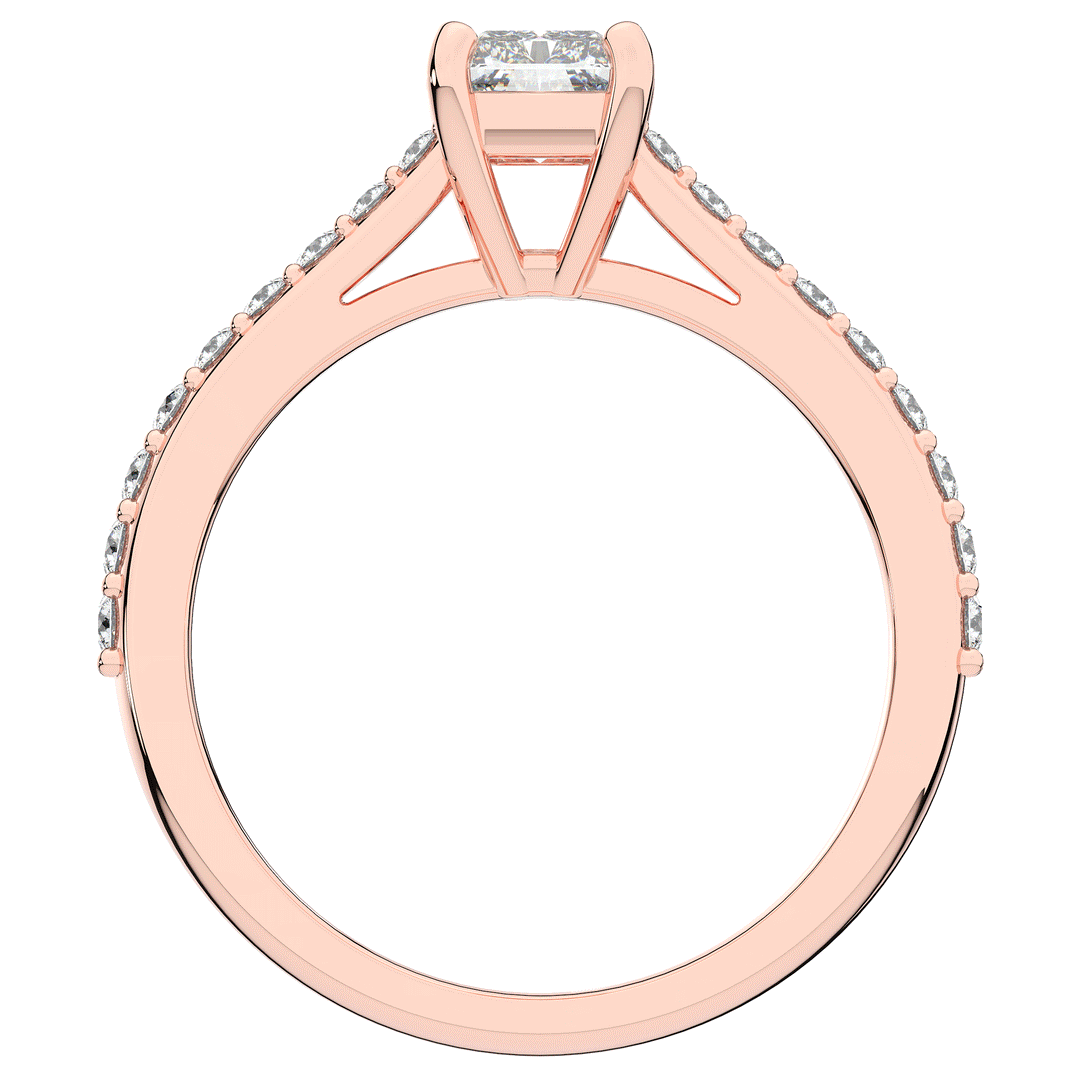 1.25CT.TW RADIANT LAB DIAMOND SOLITAIRE ENGAGEMENT RING - Nazarelle