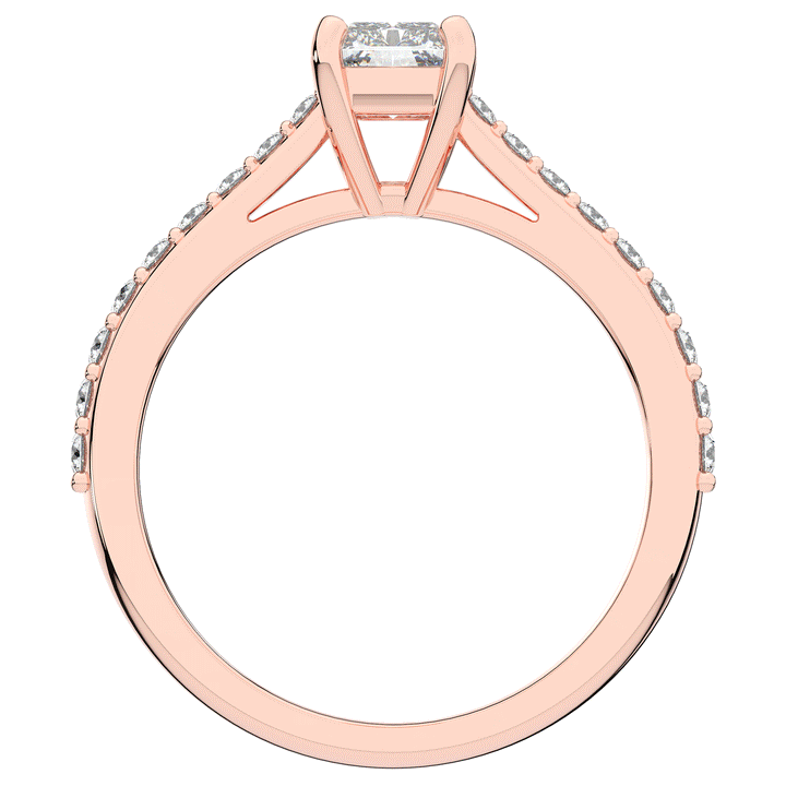 1.25CT.TW RADIANT LAB DIAMOND SOLITAIRE ENGAGEMENT RING - Nazarelle