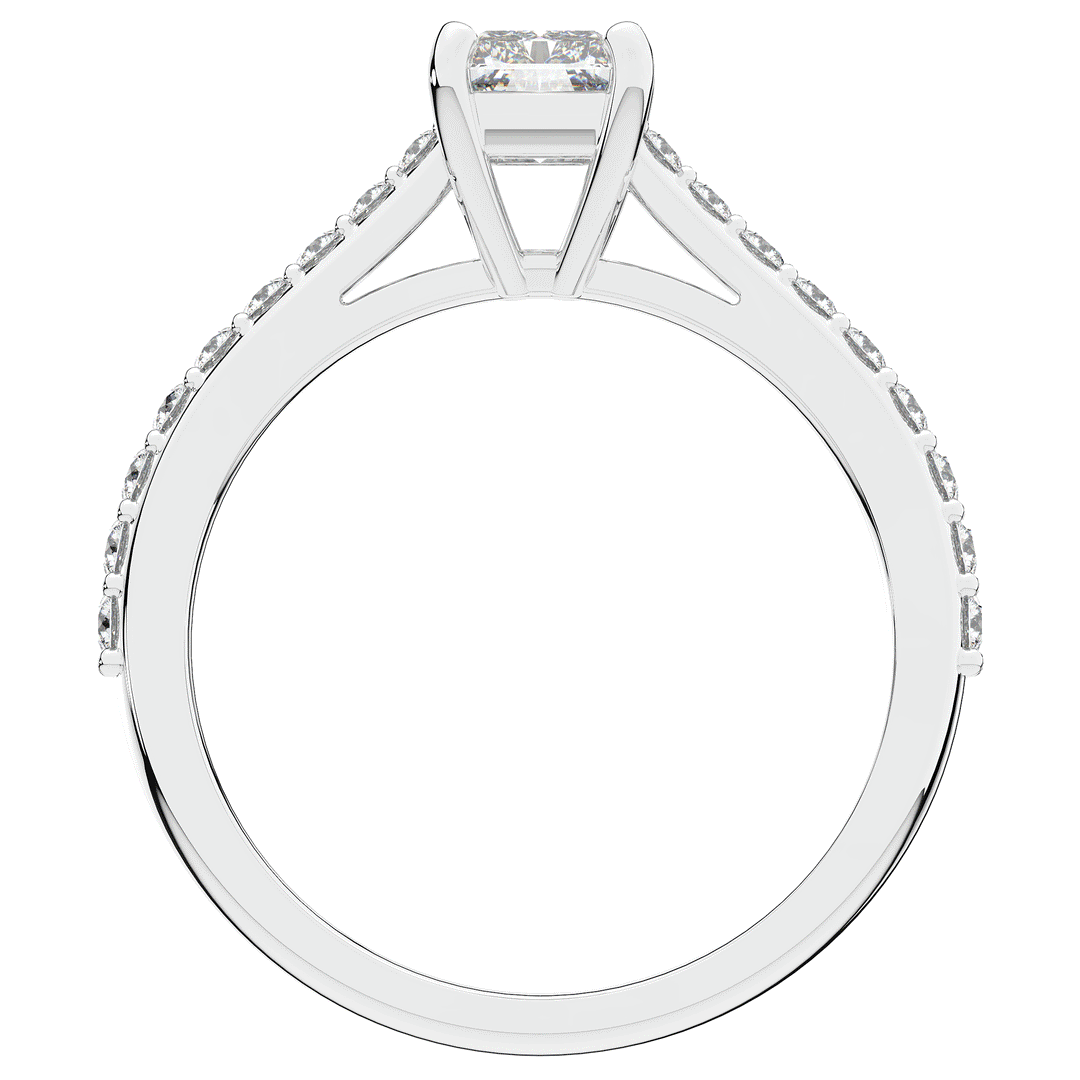 1.25CT.TW RADIANT LAB DIAMOND SOLITAIRE ENGAGEMENT RING - Nazarelle
