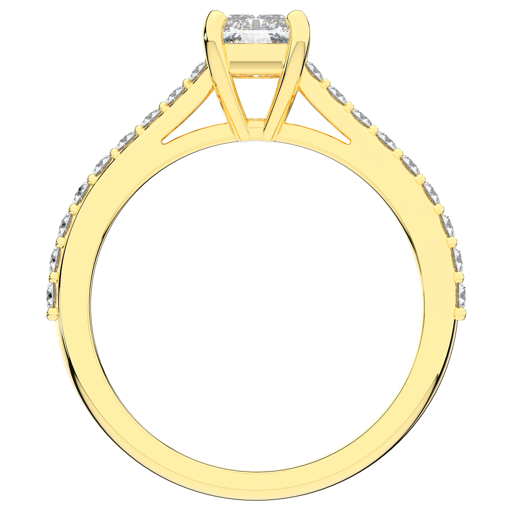 1.25CT.TW RADIANT LAB DIAMOND SOLITAIRE ENGAGEMENT RING - Nazarelle
