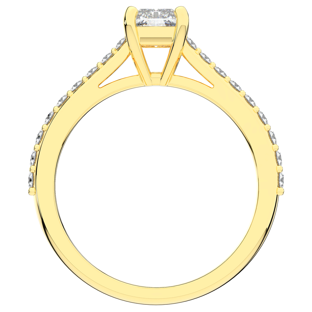 1.25CT.TW RADIANT LAB DIAMOND SOLITAIRE ENGAGEMENT RING - Nazarelle