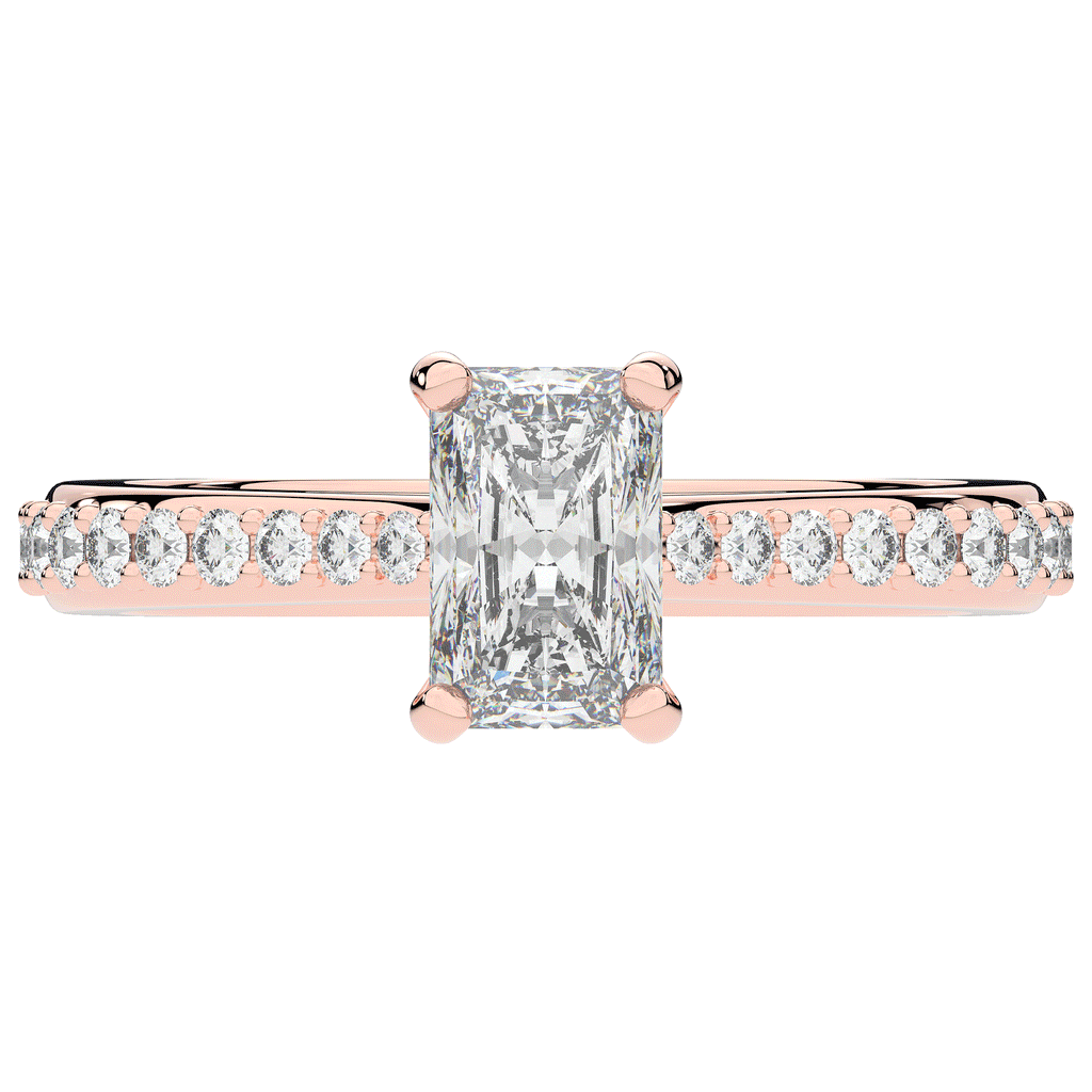 1.25CT.TW RADIANT LAB DIAMOND SOLITAIRE ENGAGEMENT RING - Nazarelle