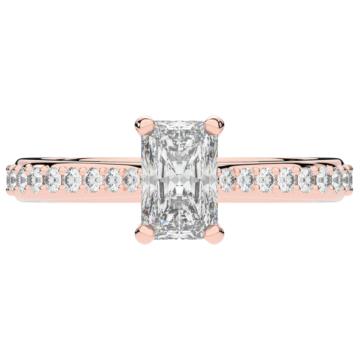 1.25CT.TW RADIANT LAB DIAMOND SOLITAIRE ENGAGEMENT RING - Nazarelle