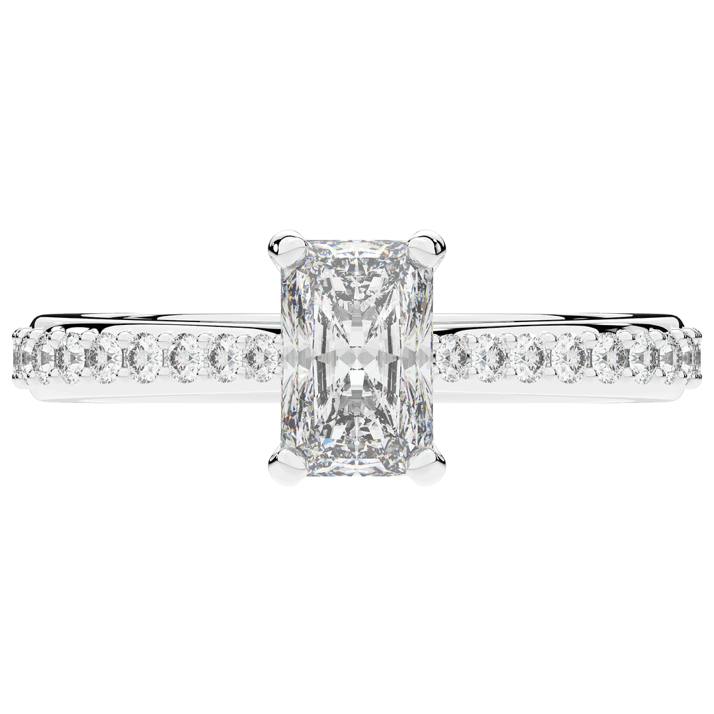 1.25CT.TW RADIANT LAB DIAMOND SOLITAIRE ENGAGEMENT RING - Nazarelle