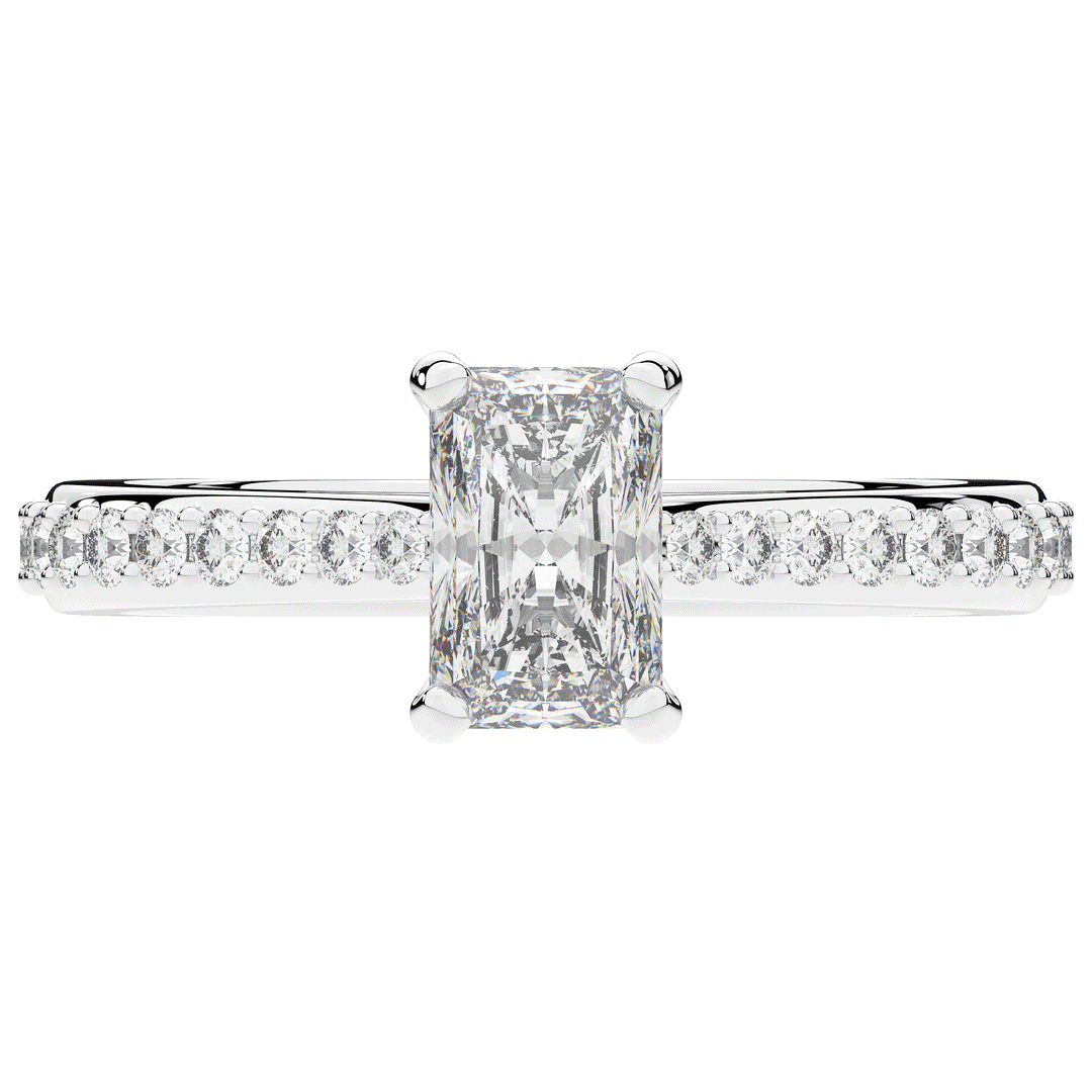 1.25CT.TW RADIANT LAB DIAMOND SOLITAIRE ENGAGEMENT RING - Nazarelle
