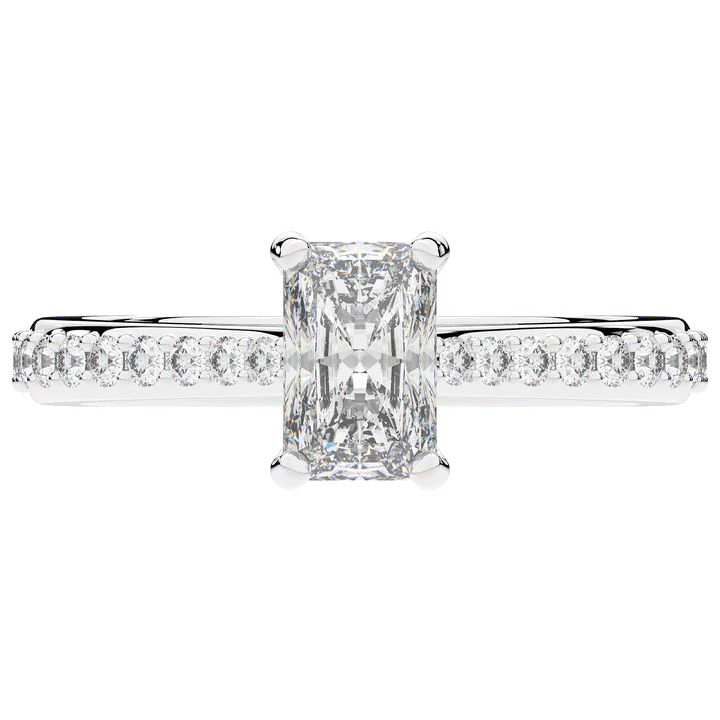1.25CT.TW RADIANT LAB DIAMOND SOLITAIRE ENGAGEMENT RING - Nazarelle