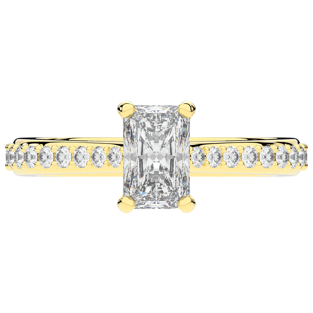 1.25CT.TW RADIANT LAB DIAMOND SOLITAIRE ENGAGEMENT RING - Nazarelle