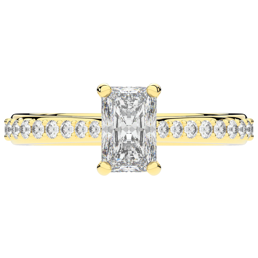 1.25CT.TW RADIANT LAB DIAMOND SOLITAIRE ENGAGEMENT RING - Nazarelle