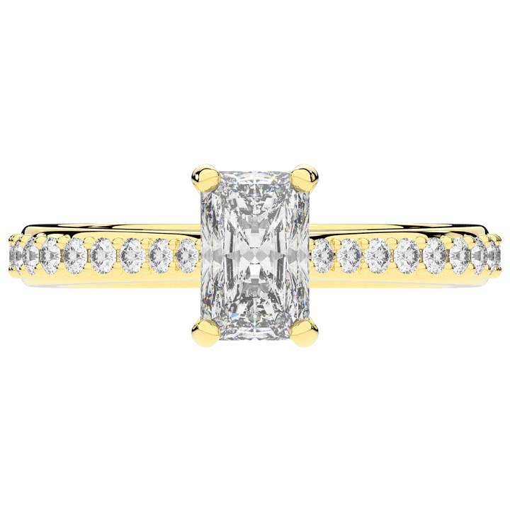1.25CT.TW RADIANT LAB DIAMOND SOLITAIRE ENGAGEMENT RING - Nazarelle