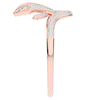 4.90CT.TW ROUND AND PEAR LAB DIAMOND SNAKE BANGLE - Nazarelle
