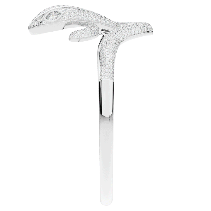 4.90CT.TW ROUND AND PEAR LAB DIAMOND SNAKE BANGLE - Nazarelle