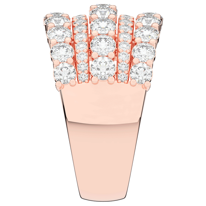 3.10CT.TW FIVE ROW ROUND LAB DIAMOND WEDDING BAND - Nazarelle