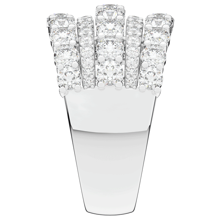 3.10CT.TW FIVE ROW ROUND LAB DIAMOND WEDDING BAND - Nazarelle