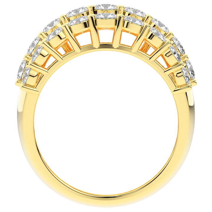 3.10CT.TW FIVE ROW ROUND LAB DIAMOND WEDDING BAND - Nazarelle
