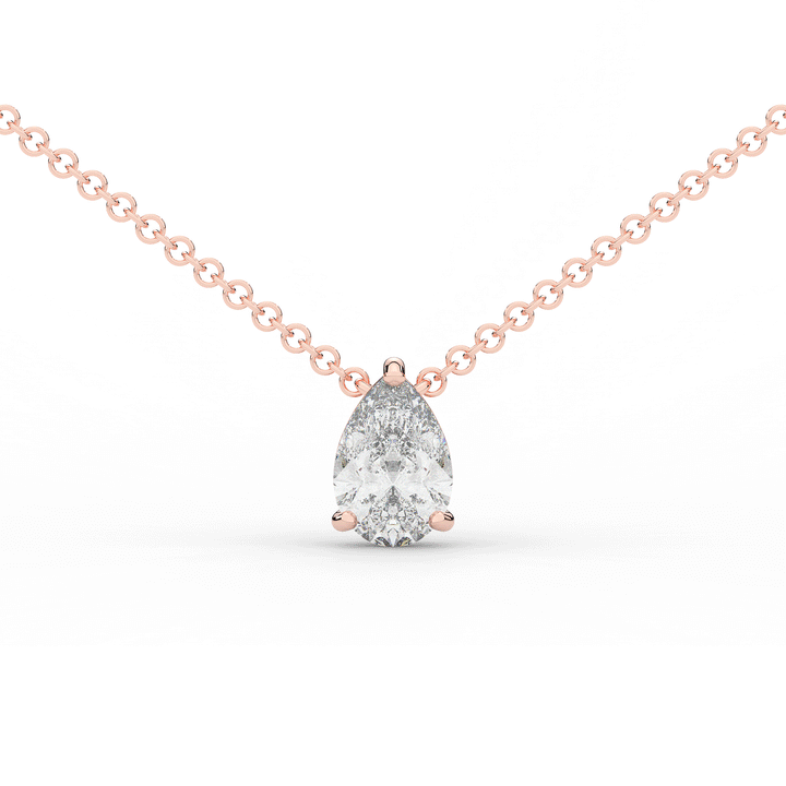 1.00CT.TW PEAR LAB DIAMOND SOLITAIRE PENDANT - Nazarelle
