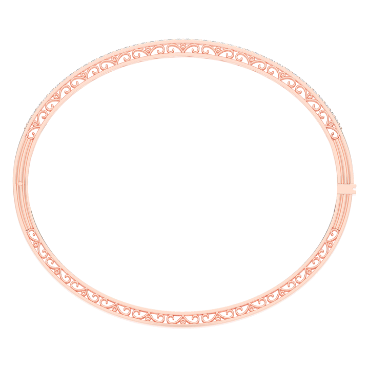 0.75CT.TW 3 ROW ROUND LAB DIAMOND  BANGLE - Nazarelle