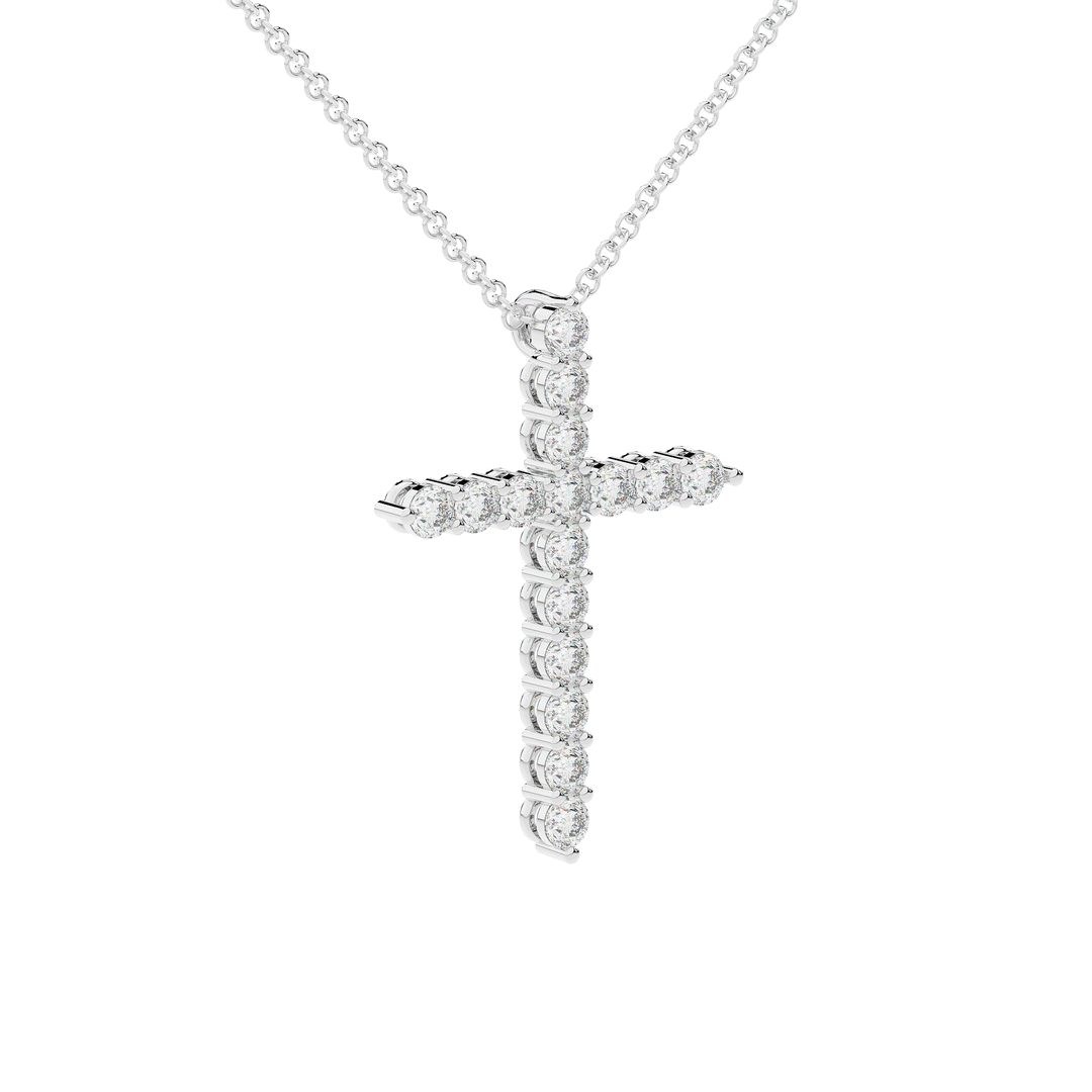 1.25CT.TW LAB DIAMOND CROSS PENDANT - Nazarelle