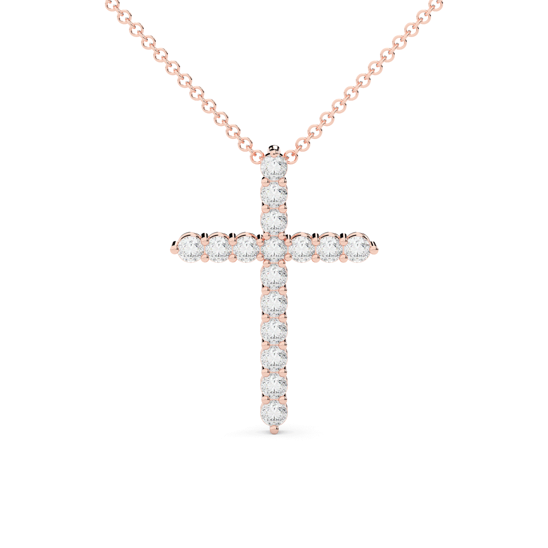 1.25CT.TW LAB DIAMOND CROSS PENDANT - Nazarelle