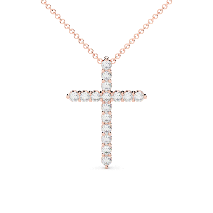 1.25CT.TW LAB DIAMOND CROSS PENDANT - Nazarelle