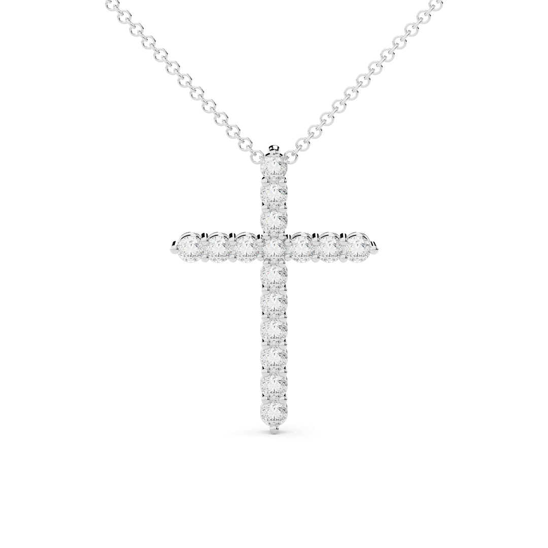 1.25CT.TW LAB DIAMOND CROSS PENDANT - Nazarelle