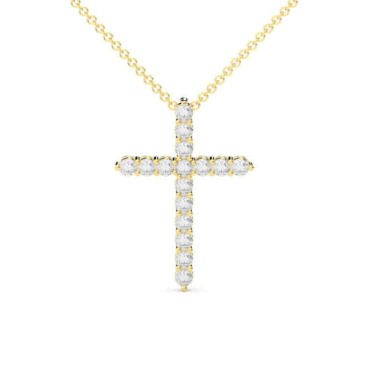 1.25CT.TW LAB DIAMOND CROSS PENDANT - Nazarelle