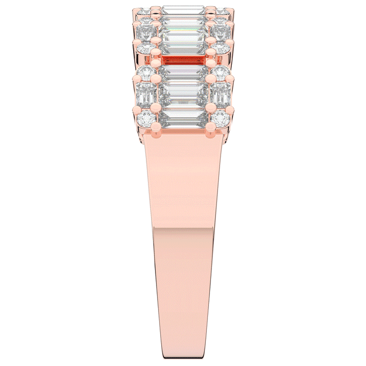 0.90CT.TW ROUND LAB DIAMOND WEDDING BAND - Nazarelle