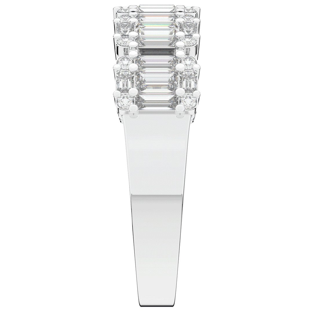 0.90CT.TW ROUND LAB DIAMOND WEDDING BAND - Nazarelle