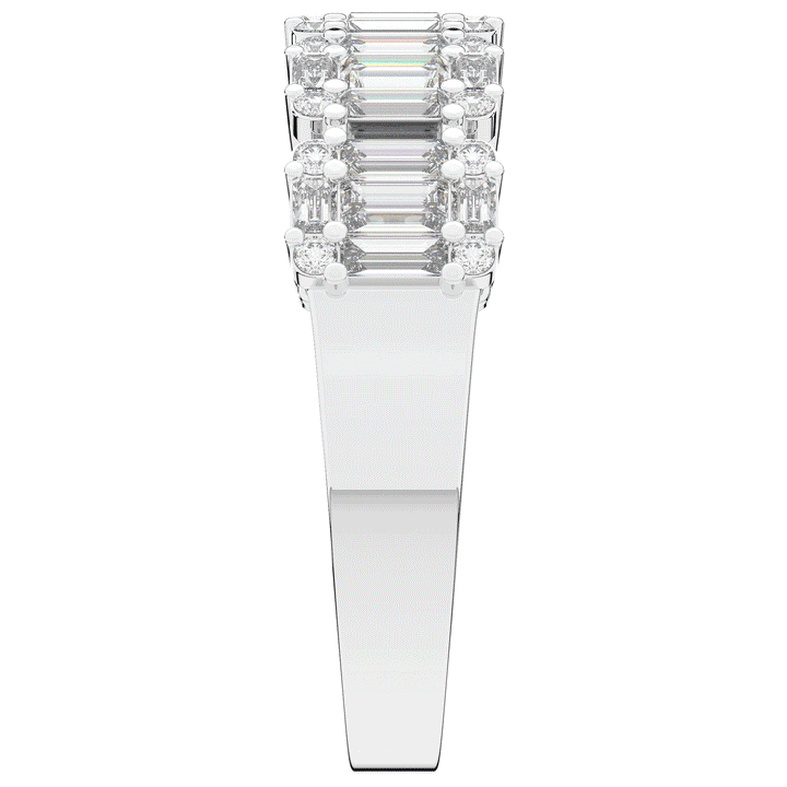 0.90CT.TW ROUND LAB DIAMOND WEDDING BAND - Nazarelle