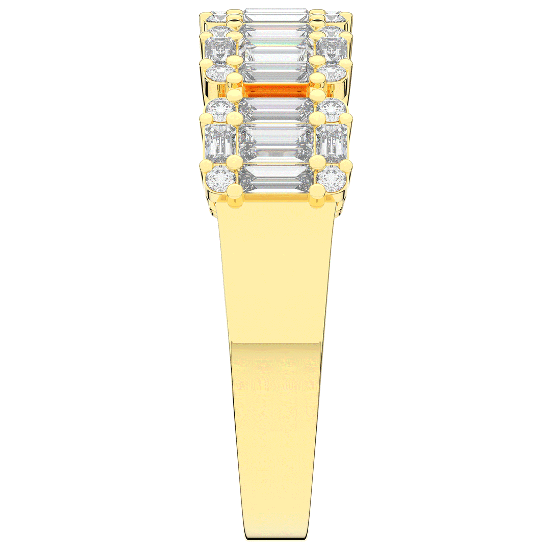 0.90CT.TW ROUND LAB DIAMOND WEDDING BAND - Nazarelle