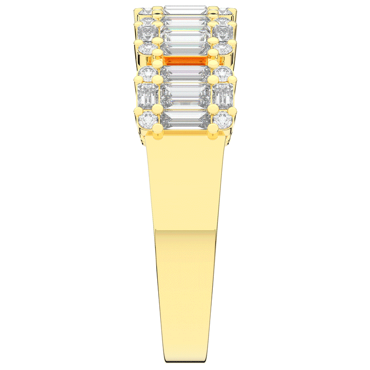 0.90CT.TW ROUND LAB DIAMOND WEDDING BAND - Nazarelle