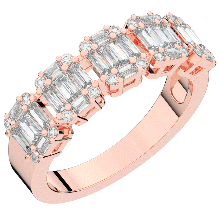 0.90CT.TW ROUND LAB DIAMOND WEDDING BAND - Nazarelle