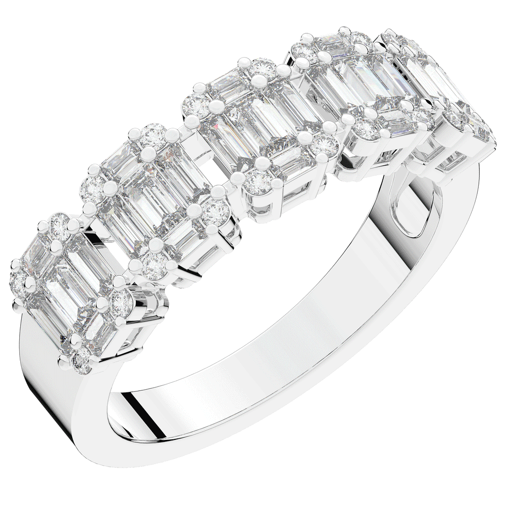 0.90CT.TW ROUND LAB DIAMOND WEDDING BAND - Nazarelle