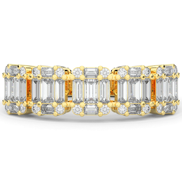 0.90CT.TW ROUND LAB DIAMOND WEDDING BAND - Nazarelle