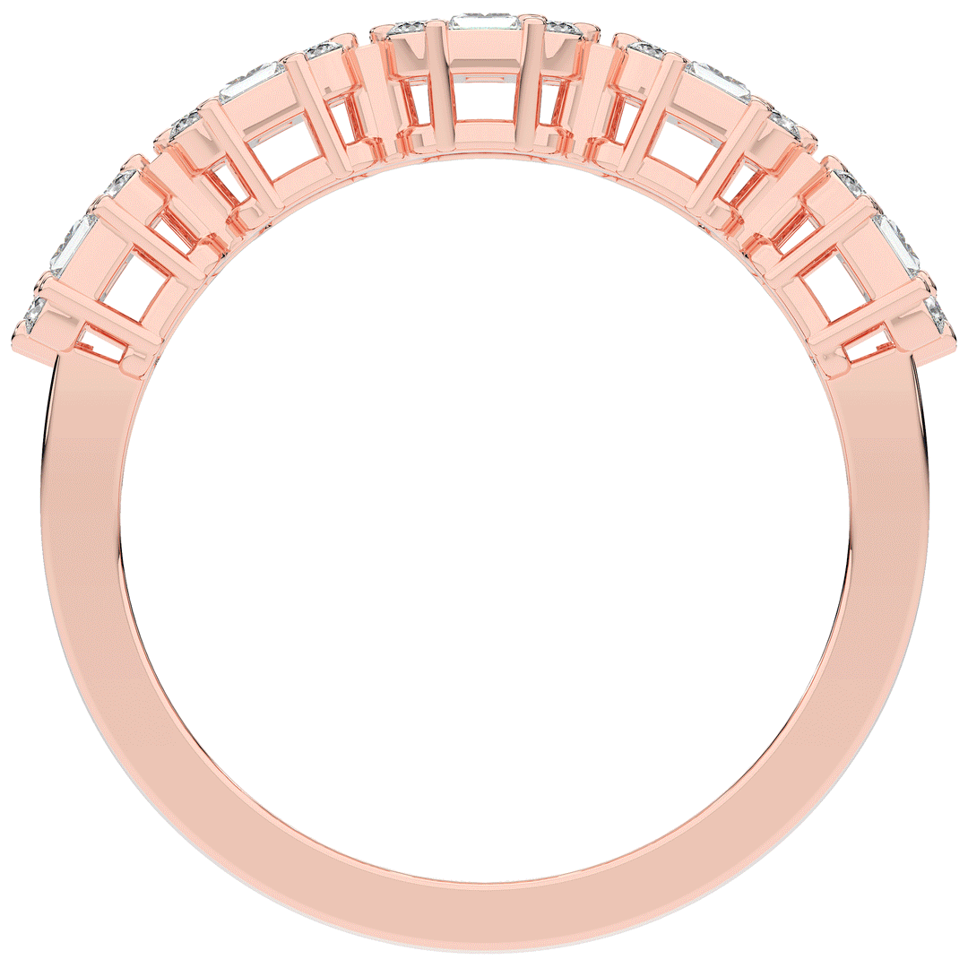 0.90CT.TW ROUND LAB DIAMOND WEDDING BAND - Nazarelle