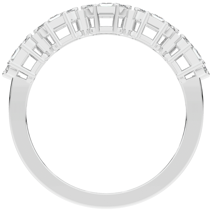 0.90CT.TW ROUND LAB DIAMOND WEDDING BAND - Nazarelle
