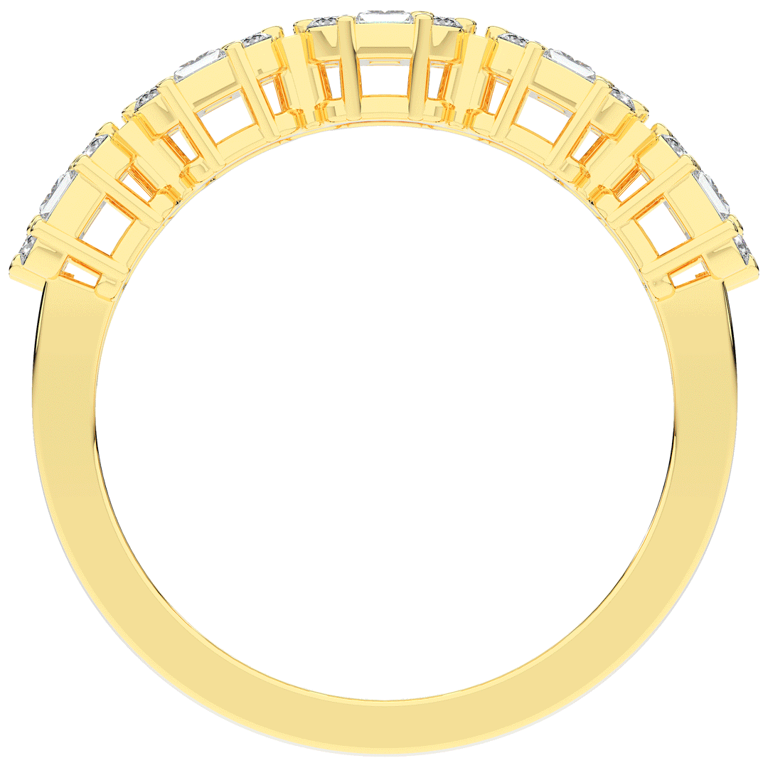 0.90CT.TW ROUND LAB DIAMOND WEDDING BAND - Nazarelle